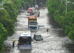 The territory of China is in the grip of a horrible flood.